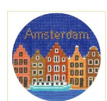 click here to view larger image of Amsterdam Ornament (hand painted canvases)