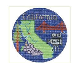 click here to view larger image of California Ornament (hand painted canvases)