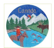 click here to view larger image of Canada Ornament (hand painted canvases)