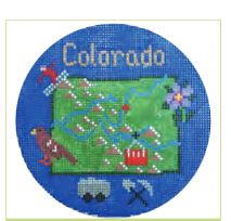 click here to view larger image of Colorado Ornament (hand painted canvases)