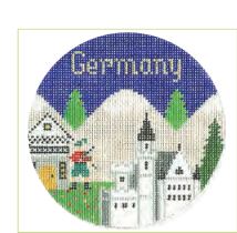 click here to view larger image of Germany Ornament (hand painted canvases)