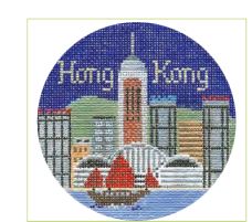 click here to view larger image of Hong Kong Ornament (hand painted canvases)