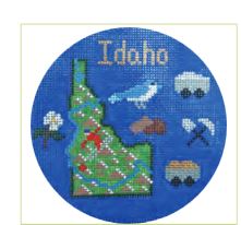 click here to view larger image of Idaho Ornament (hand painted canvases)