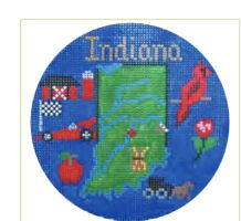 click here to view larger image of Indiana Ornament (hand painted canvases)