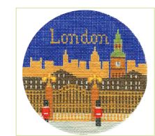 click here to view larger image of London Ornament (hand painted canvases)