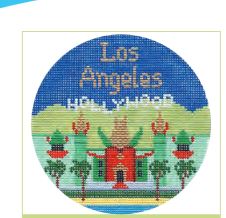 click here to view larger image of Los Angeles Ornament (hand painted canvases)