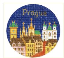 click here to view larger image of Prague Ornament (hand painted canvases)