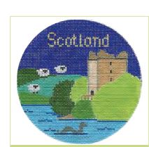 click here to view larger image of Scotland Ornament (hand painted canvases)