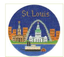 click here to view larger image of St Louis Ornament (hand painted canvases)