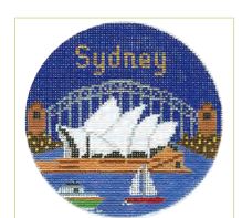 click here to view larger image of Sydney Ornament (hand painted canvases)