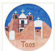 click here to view larger image of Taos Ornament (hand painted canvases)