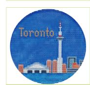 click here to view larger image of Toronto Ornament (hand painted canvases)