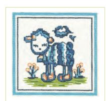 click here to view larger image of Hadley Pottery - Lamb (hand painted canvases)