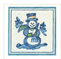 click here to view larger image of Hadley Pottery - Snowman (hand painted canvases)