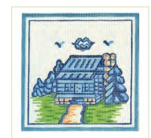 click here to view larger image of Hadley Pottery - Cabin (hand painted canvases)