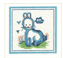 click here to view larger image of Hadley Pottery - Small Bunny (hand painted canvases)