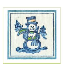 click here to view larger image of Hadley Pottery - Small Snowman (hand painted canvases)