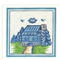 click here to view larger image of Hadley Pottery - Small Cabin (hand painted canvases)
