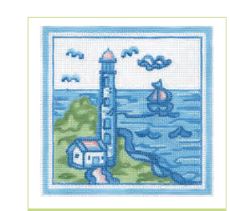click here to view larger image of Hadley Pottery - Small Lighthouse (hand painted canvases)