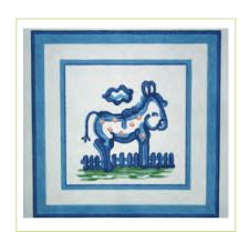 click here to view larger image of Hadley Pottery - Donkey (hand painted canvases)