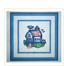 click here to view larger image of Hadley Pottery - Small Barn (hand painted canvases)