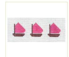 click here to view larger image of Hot Pink Sailboats Jewelry Box Insert (hand painted canvases)