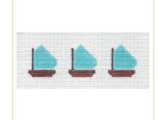 click here to view larger image of Sky Blue Sailboats Jewelry Box Insert (hand painted canvases)