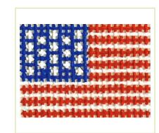 click here to view larger image of American Flag Mini (hand painted canvases)