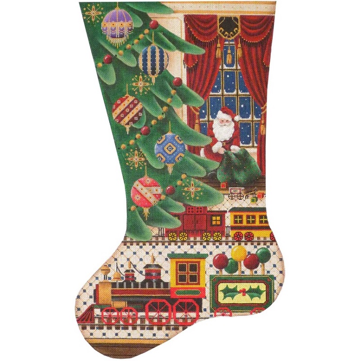 click here to view larger image of Lolly Pop Train Stocking - 18ct (hand painted canvases)