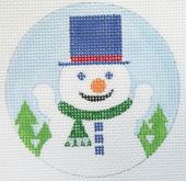 click here to view larger image of Snowman Mini Ornament (hand painted canvases)