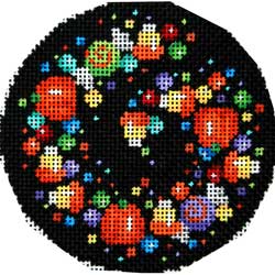 click here to view larger image of Candy Confetti Large Round (hand painted canvases)