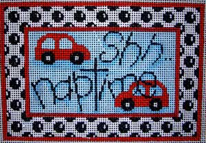 click here to view larger image of Shh Naptime Cars/Dots (hand painted canvases)