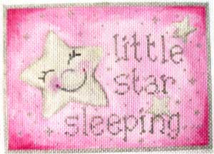 click here to view larger image of Pink Little Star Sleeping (hand painted canvases)