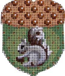 click here to view larger image of Tan Dot Cap/Squirrel Acorn (hand painted canvases)