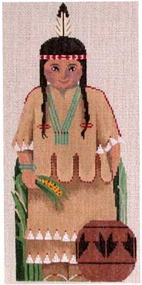 click here to view larger image of Indian Girl (hand painted canvases)