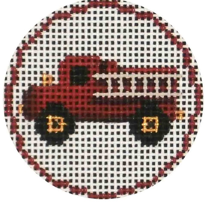 click here to view larger image of Fire Engine Ornament (hand painted canvases)