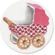 click here to view larger image of Baby Carriage - Pink (hand painted canvases)