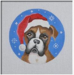 click here to view larger image of Boxer Santa (hand painted canvases)