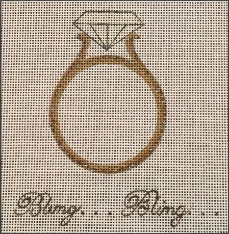 click here to view larger image of Bling Bling Ring (hand painted canvases)