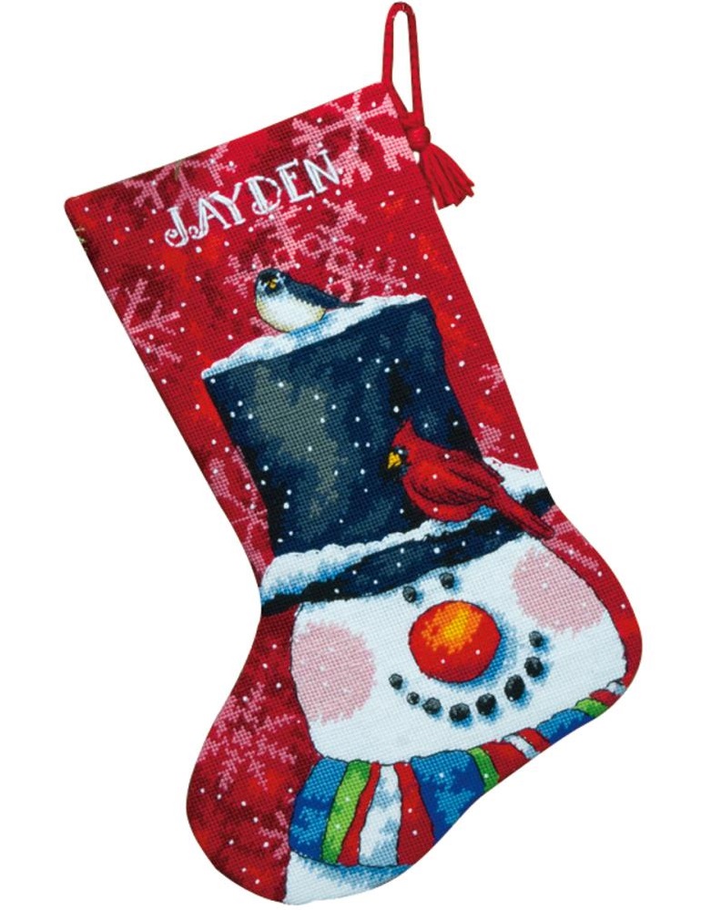 click here to view larger image of Snowman and Friends Stocking (needlepoint kits)