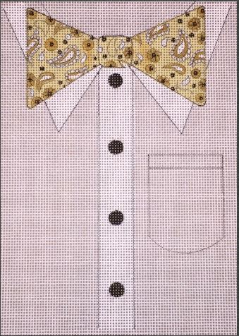 click here to view larger image of Paisley Bowtie (hand painted canvases)