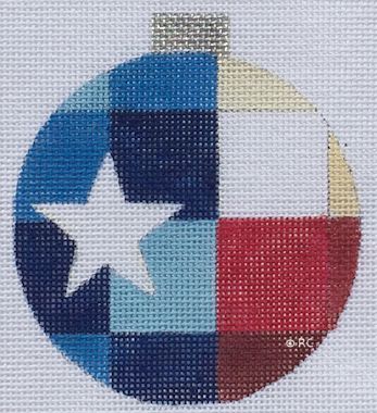 click here to view larger image of Texas Flag Modern Ornament (hand painted canvases)