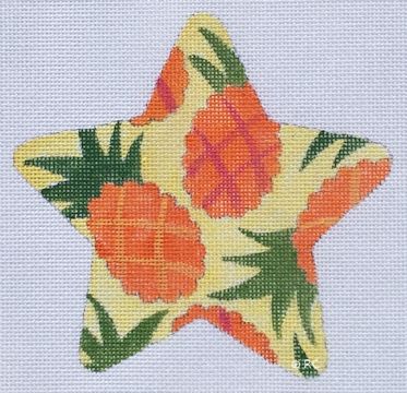 click here to view larger image of Pineapple Print Star (hand painted canvases)