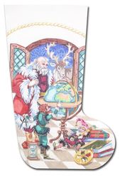 click here to view larger image of Global Santa Stocking (hand painted canvases)