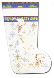 click here to view larger image of Polar Bears Stocking (hand painted canvases)