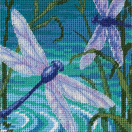 click here to view larger image of Dragonfly Pair (needlepoint kits)