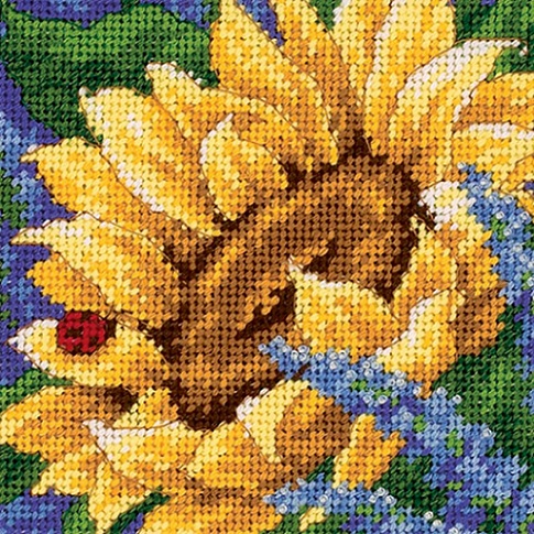 click here to view larger image of Sunflower & Ladybug (needlepoint kits)
