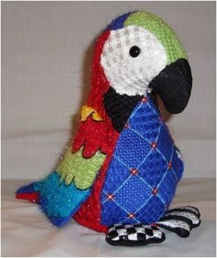 click here to view larger image of Polly Parrot (hand painted canvases)