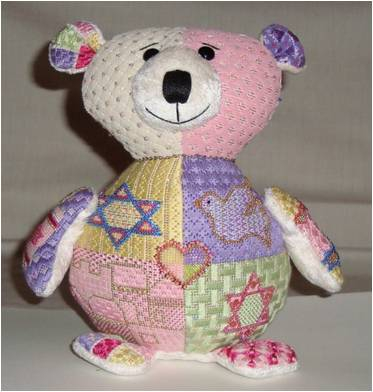 click here to view larger image of Bat Mitzvah Bear (hand painted canvases)