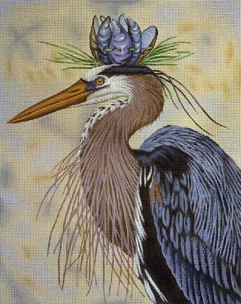 click here to view larger image of Heron Royalty (hand painted canvases)